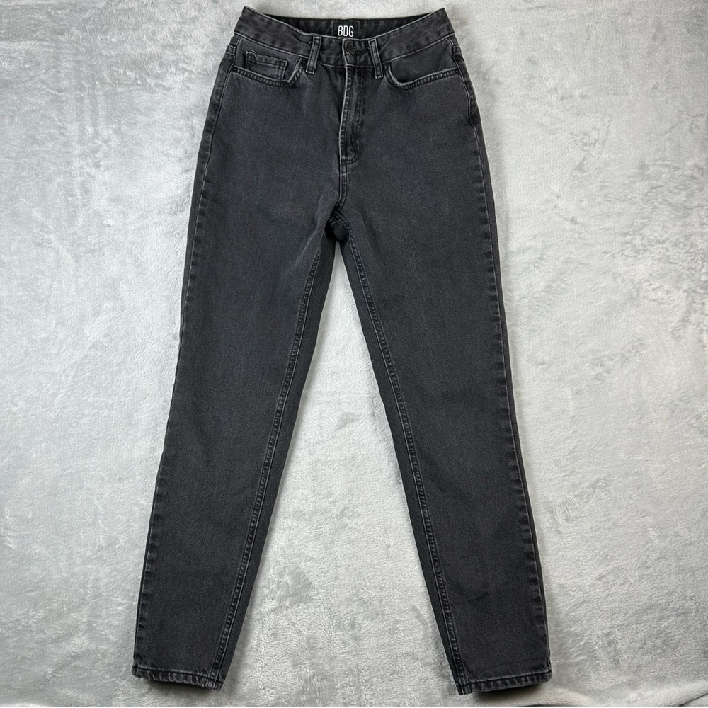 Urban Outfitters BDG Mom High Rise Jeans Women's 25 Black Wash Streetwear